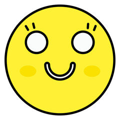 Flat design icon of emoji face 