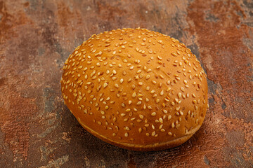 Burger bun with sesame seeds
