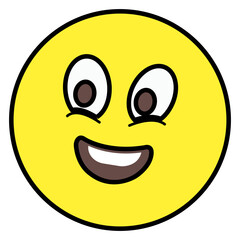 Flat design icon of rolling eyes emoji