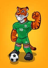 tiger soccer player for soccer mascot