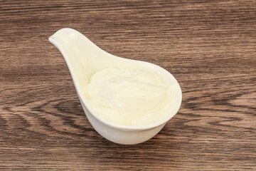 Sour cream in the bowl