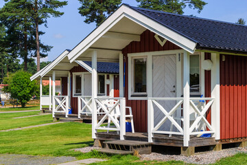 Small Holiday cottages on a camping ground