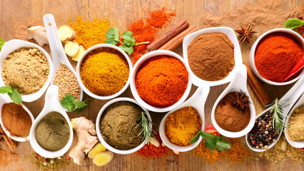 set of spices and herbs