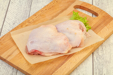 Raw chicken hip for cooking