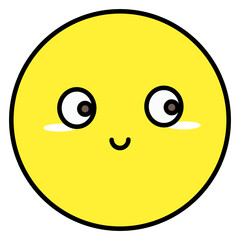 Flat design icon of rolling eyes emoticon 