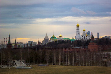 Obraz premium Moscow Kremlin and St Basil's Cathedral, The Red Square. Russia. Moscow. 