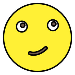 An icon design of smirk emoji 