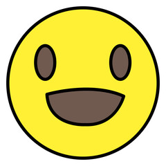 A unique design icon of cheerful emoji 