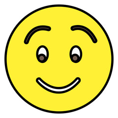 An editable design icon of frowning emoji 