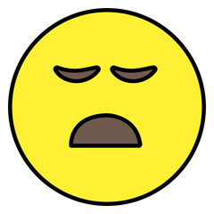 A trendy vector design of sad emoji 