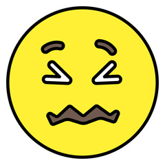 Obraz premium A unique design icon of confounded emoticon