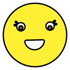 A beautiful design icon of smiley emoji 