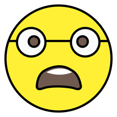 A premium download vector of glasses emoji 