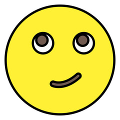 An icon design of smirk emoji 