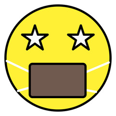 A perfect design icon of mask face emoji 