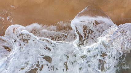Crushing Sea Waves on the Beach