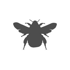 silhouette of a bumblebee. vector simple illustration