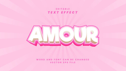 Amour editable text effect