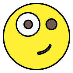 Flat design icon of zany emoji