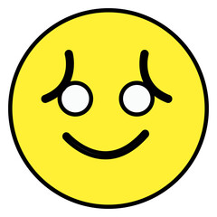 A beautiful design icon of smiley emoji 