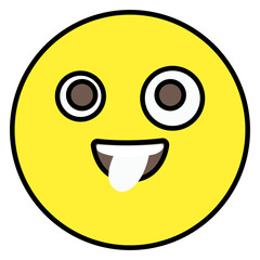 Modern style icon of crazy face emoji 