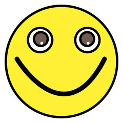 A unique design icon of cheerful emoji 