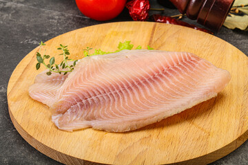 Raw tilapia fish for cooking