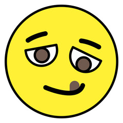 A trendy vector design of sad emoji 