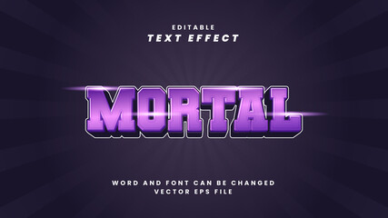 Mortal editable text effect