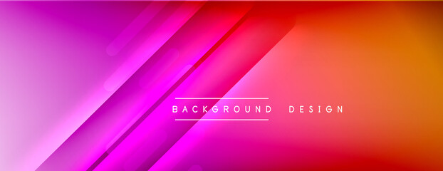 Dynamic lines abstract background. 3D shadow effects and fluid gradients. Modern overlapping forms