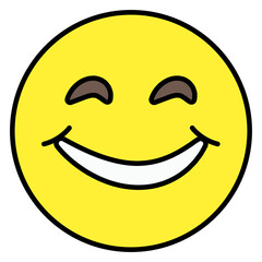 
Face with open mouth, icon of laughing emoji 

