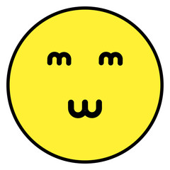 A trendy vector design of cute emoji 