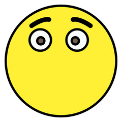 Emoticon with no mouth, mouthless emoji or no words 