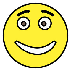 
A creative design icon of laughing emoji 

