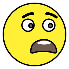 A trendy vector design of sad emoji 