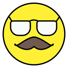 
A premium download vector of glasses emoji 

