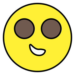 An icon design of smirk emoji 