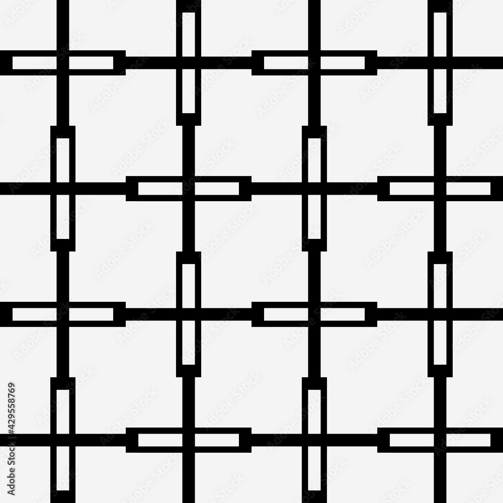 Poster seamless chain and abstract ornament. vector.