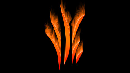 Fototapeta premium fire grass texture with black color background