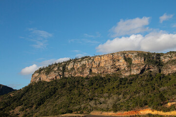 Steep Rocky Slopes Leading Down into Gorge