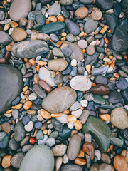 Wet sea pebbles, Background, Atmospheric travel photo