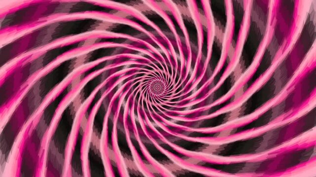 Rotation or spiral movement of lines in pink
