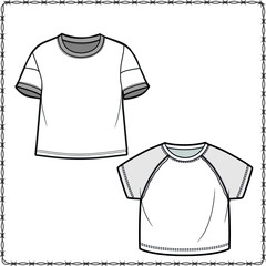 editable fashion kids wear garment flat sketch for creating your own design mockup