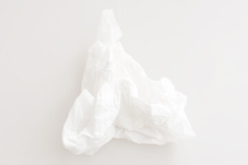 used and crumpled tissue paper