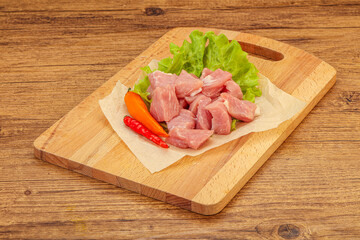 Raw pork meat for cooking