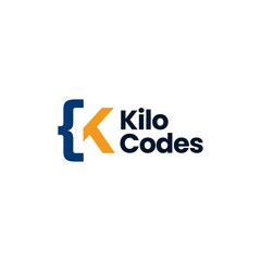 k letter mark code logo vector icon illustration