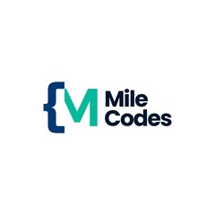 m letter mark code logo vector icon illustration