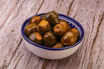 Marinated feijoa in the bowl
