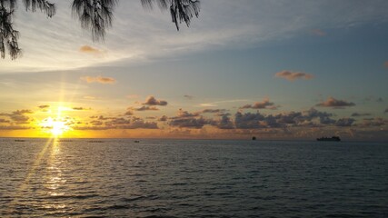 sunset over the sea