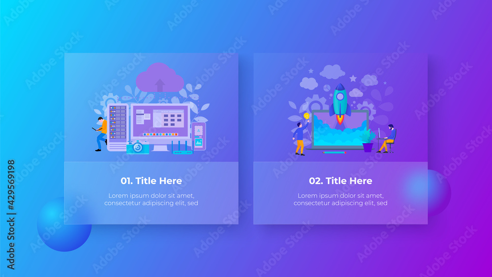 Aufkleber Glassmorphism concept with 3d geometric shapes. Frosted glass effect. Illustration on blurred gradient vector background